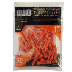 Carrot Tees / 1.5" / Natural Wood / 250 count