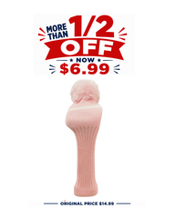 Pink Pom Pom Golf Head Cover for Driver