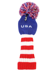 USA Stripes Pom Pom Head Cover Fairway/Hybrid