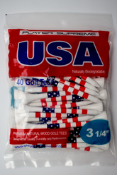 Player Supreme 80ct USA Golf Tees - 3 1/4"