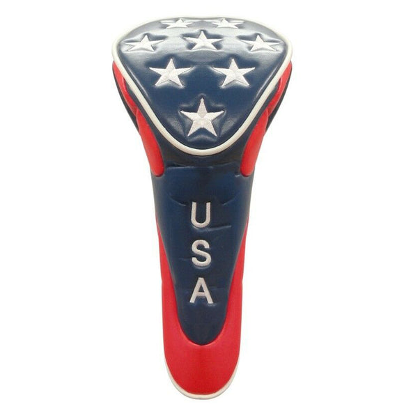 USA Golf Head Cover with Stars - Driver with Zipper Closure