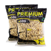 1000 PREMIUM NATURAL Golf Tees - (2 3/4" or 3 1/4")