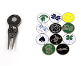Divot Tool w/ Removable Ball Marker - Choose a Style (includes 1 tool & 2 markers)