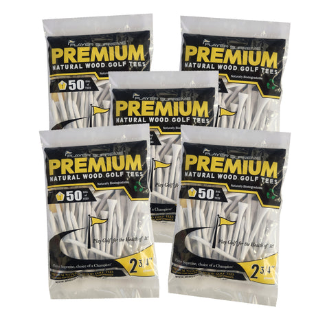 250 Premium Wood from Player Supreme Golf Tees  - Available in multiple sizes and colors