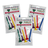 Player Supreme HALO 3 1/4" Performance Golf Tees - 3 Bags of 5 Tees