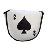 Ace of Spades Putter Cover for Heel Shafted Mallet Putters