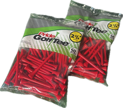 Red Pride Golf Tee 2 3/4"  2-50 pack (100 tees)