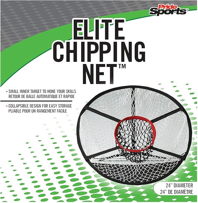 PrideSports Golf Elite Chipping Net Black and Red, 24"