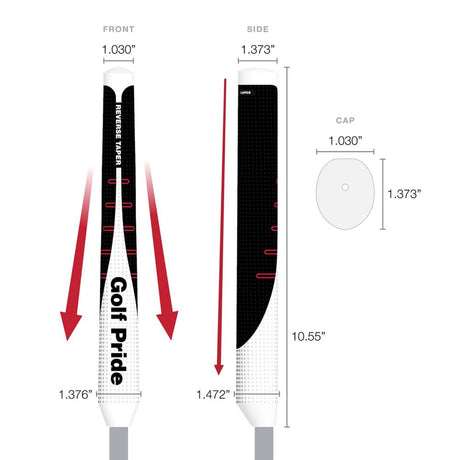 Golf Pride Reverse Taper Putter Grip - Available in 3 shapes and 2 sizes