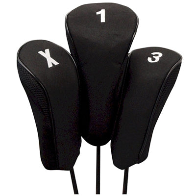 Hi Tech Contour Golf Club Head Cover Set Black