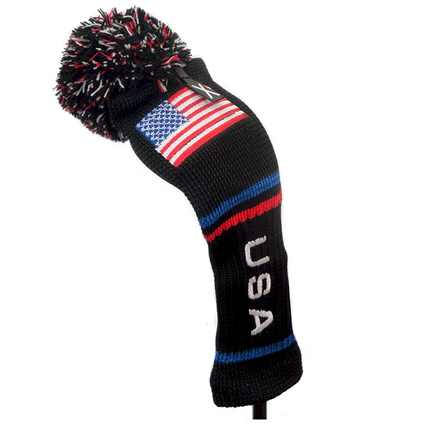 USA Pom Pom Golf Club Head Cover