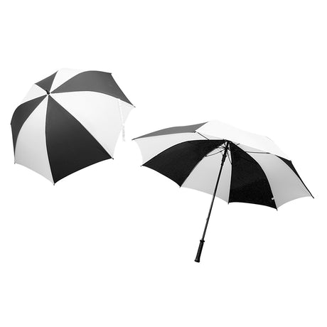 Single Canopy Auto Open Player Supreme Golf Umbrella Black and White