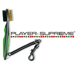 Player Supreme B2+ Dual Bristle Golf Club and Shoe Cleaning Brush