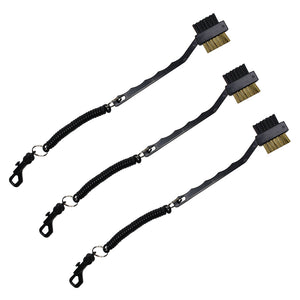Golf Utility Brush w/ Cord & Clip - 3 Pack