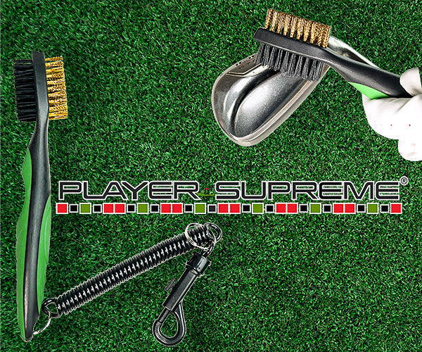 Player Supreme B2+ Dual Bristle Golf Club and Shoe Cleaning Brush