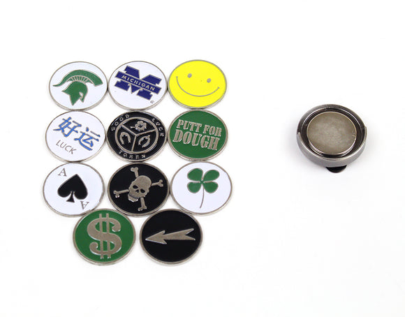 Visor Clip w/ Removable Ball Marker - Choose a Style (includes 1 clip & 2 markers)