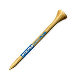 Pride Professional Tee System ProLength Plus Tee, 3 1/4", 75 Count Bag (Blue on Natural Bamboo)