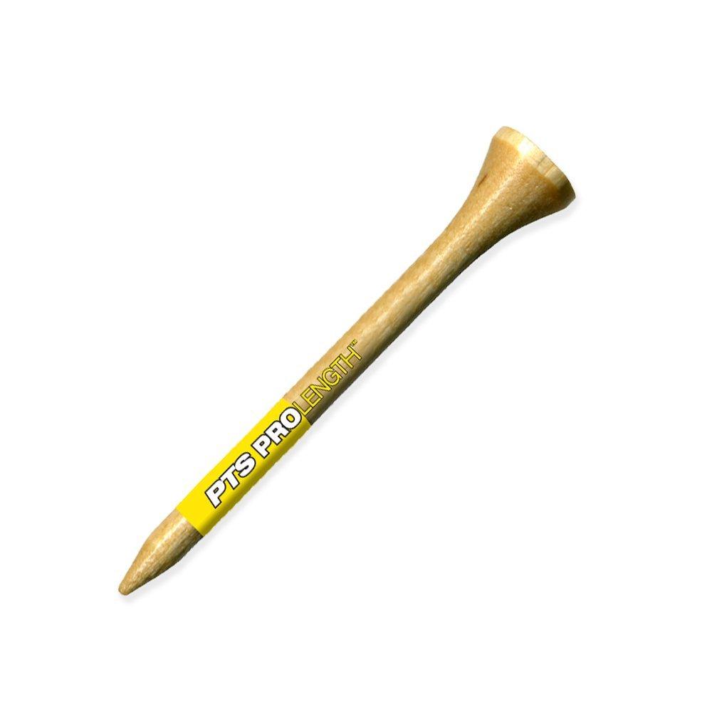 Pride Professional Tee System ProLength Tee, 2 3/4", 100 Count  (Yellow on Natural Bamboo)