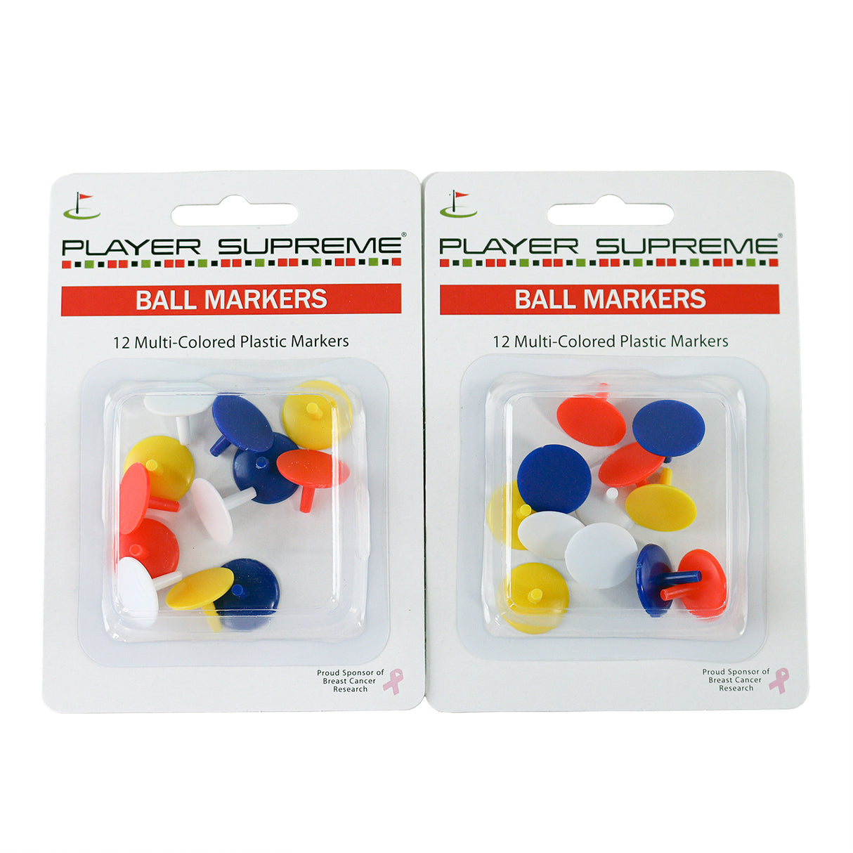 Player Supreme Golf Ball Markers (Multicolor)