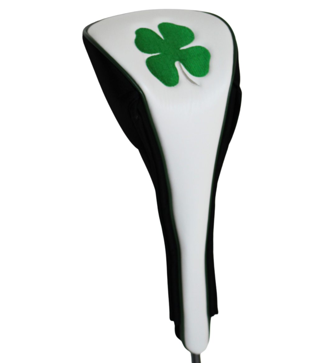 JP Lann Golf’s Lucky Irish Four Leaf Clover Shamrock Headcover For Drivers – Easy on-off Magnetic Closure - Premium Leather – Fits 460cc Drivers