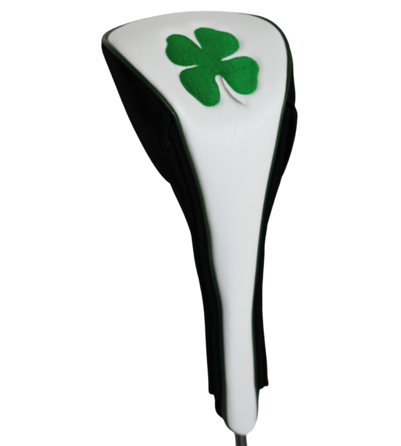 JP Lann Golf’s Lucky Irish Four Leaf Clover Shamrock Headcover For Drivers – Easy on-off Magnetic Closure - Premium Leather – Fits 460cc Drivers