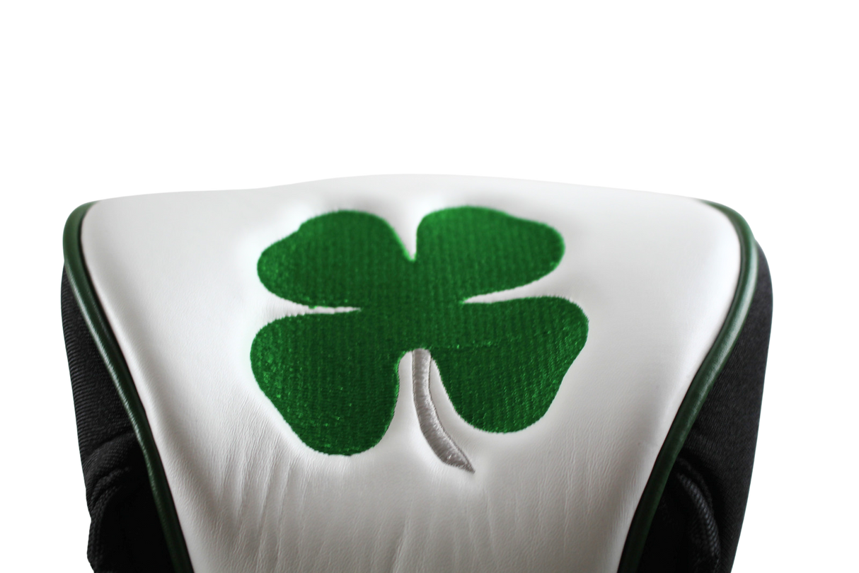 JP Lann Golf’s Lucky Irish Four Leaf Clover Shamrock Headcover For Drivers – Easy on-off Magnetic Closure - Premium Leather – Fits 460cc Drivers