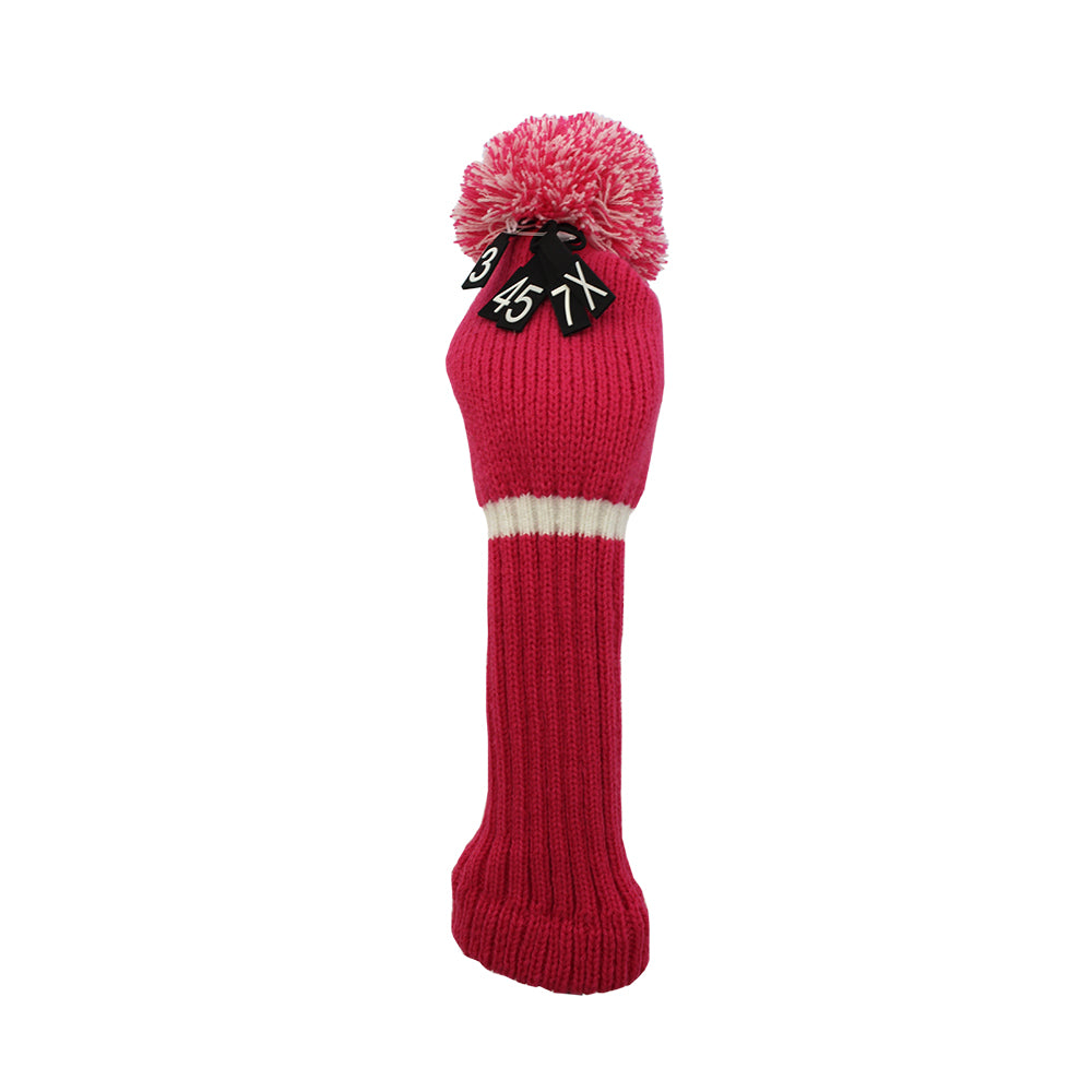 Pom Pom Golf Head Cover for Hybrid or Fairway Wood