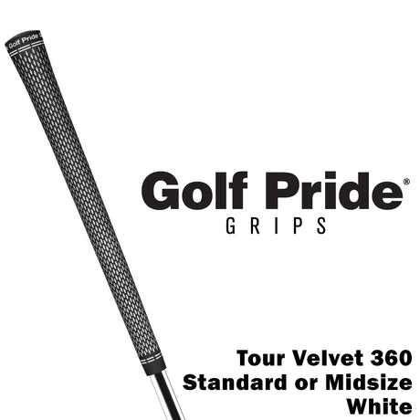 Golf Pride® Tour Velvet 360-2 sizes and 2 colors (BUY 10 - GET 3 FREE!)  (Must add a set of 10 and set of 3 of same grips...Discount taken at check out.)